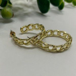 Hollow Out Simple Style Hoop Geometric Trendy Earrings For Women